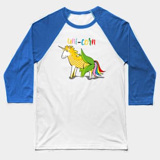 funny and cute unicorn Baseball T-Shirt